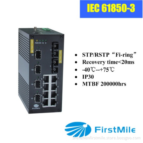 Ge SFP Optical Managed Industrial Ethernet Switch Onaccess740